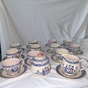 Johnson Bros Old Granite Hearts & Flowers Ironstone 25 piece Dinner Set England